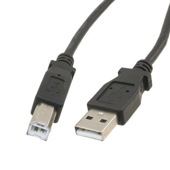 Black USB 2.0 Type B Cable Cord - Picture 4 of 9
